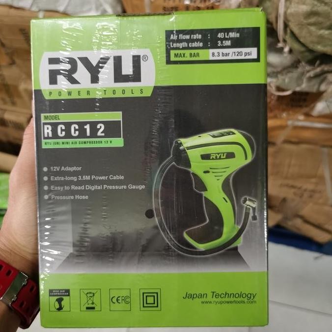 Sale Mesin Pompa Angin Ban Mini Digital Rcc 12 Air Compressor Ryu Rcc12