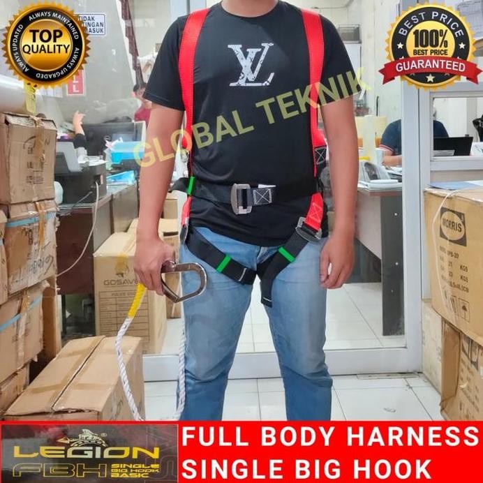 

Terlaris Safety Full Body Harness + Single Big Hook / Sabuk Pengaman Big Hook
