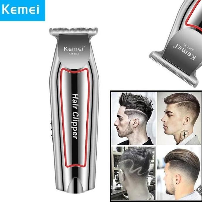 Terlaris Hair Clipper Kemei Detailer Km-032 Mesin Cukur Rambut Kumis Jenggot.