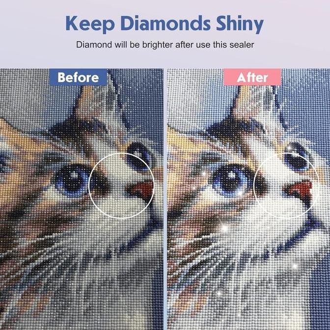 

ready LovelyCraftStore | 120ml DIY Diamond Painting Conserver Sealing Glue Permanent Hold Shine Effect Sealer Brightener for 5D Diamond Painting