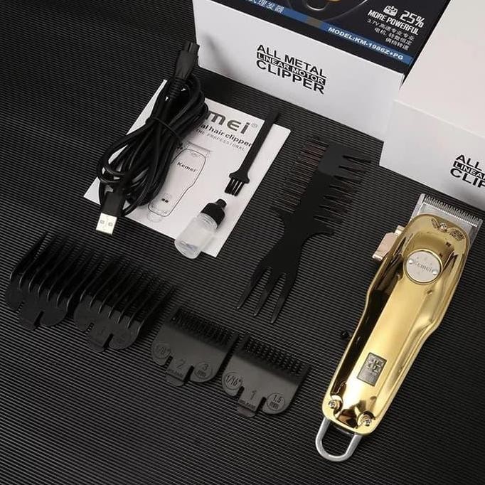 Alat Cukur Rambut Kemei KM-1986PG Cukuran Hair Clipper Full Metal 1986 murah