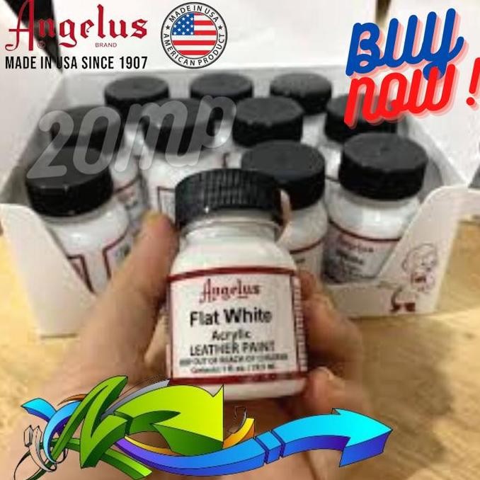 

ready Angelus Flat White Acrylic Leather Paint Cat Bahan Kulit 1 Oz 29ML