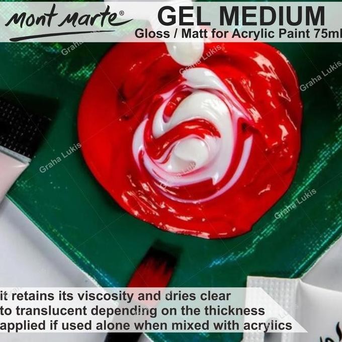 

ready Mont Marte Gel Medium Gloss / Matt for Acrylic Paint 75ml