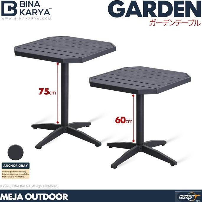 

Terlaris Bina Karya - Garden Table Meja Outdoor / Taman / Cafe / Teras Besi