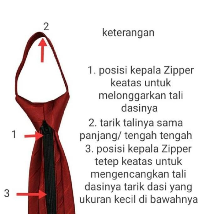 dasi merah maroon  dasi kantor pria  dasi instan deep maroon murah