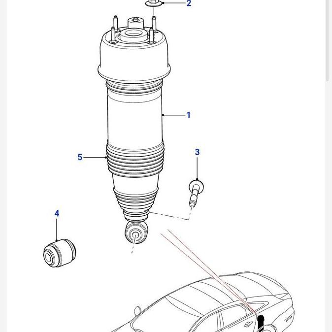 Murah Shock Air Suspension Belakang Jaguar Xj Xjr Original C2D11405 C2D18898 Airmatic Rear Jaguar Xj