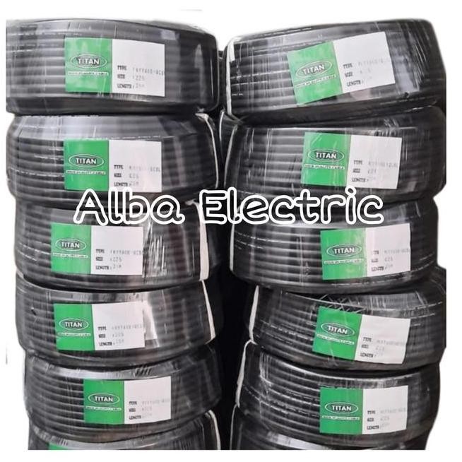 KABEL LISTRIK PAJERO / TITAN 2X2,5 25 METER HITAM NYYHY SERABUT HITAM NYYHYO 2X2.5 TEMBAGA CAMPURAN