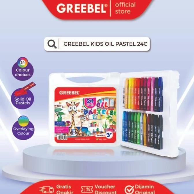 

ready GREEBEL Crayon 24 warna / Oil Pastel Greebel 24 Warna