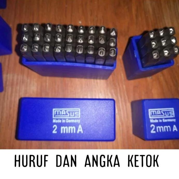 

HURUF & ANGKA KETOK 2 MM MASUS GERMANY STAMP PUNCH LETTER A-Z 0-9