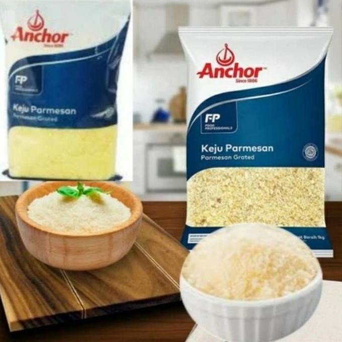 

Grosir Parmesan Anchor Grated 1 Kg. Parut Halus
