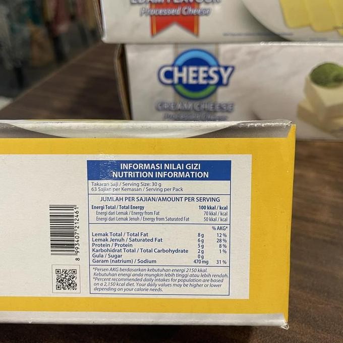 

Grosir Keju Cheesy Cream Cheese / Edam / Easy Melt / Filled Tasty Cheddar 2Kg