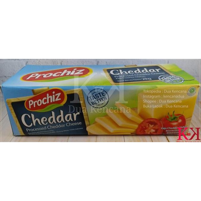 

Promo Cheese Keju Cheddar Prochiz Premium 2 Kg Block Cheese