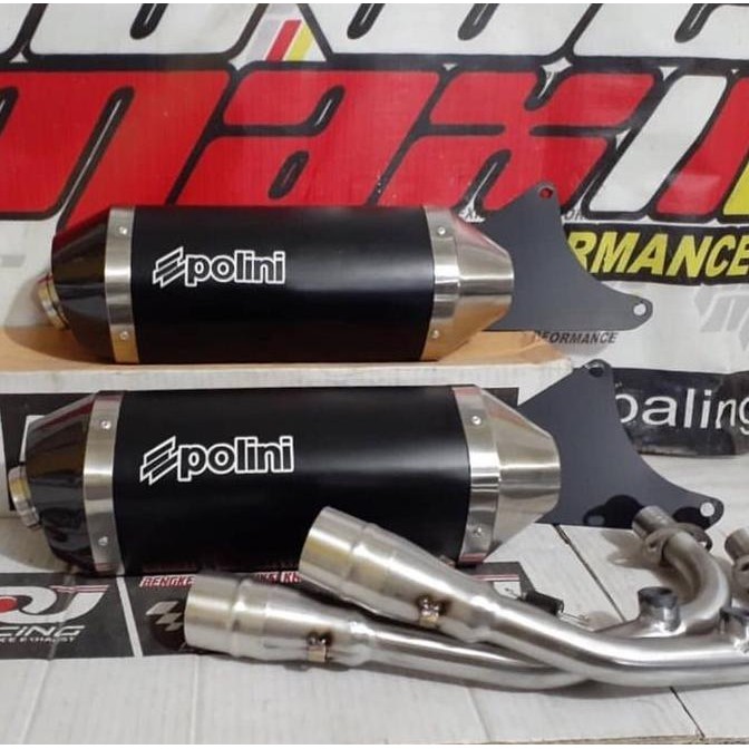 Knalpot replika Polini fullsystem untuk semua vespa matic