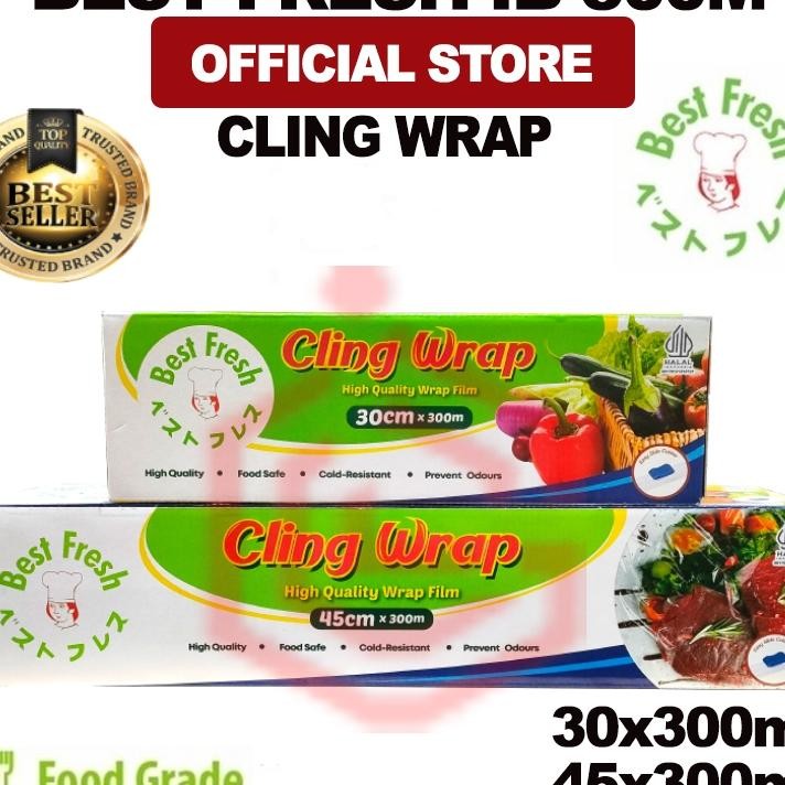 Plastik Cling Cling Wrap Wrapping Film Cling Wrap 30Cm X 300M Best Fresh 45Cm X 300M Sudah Ada Slide