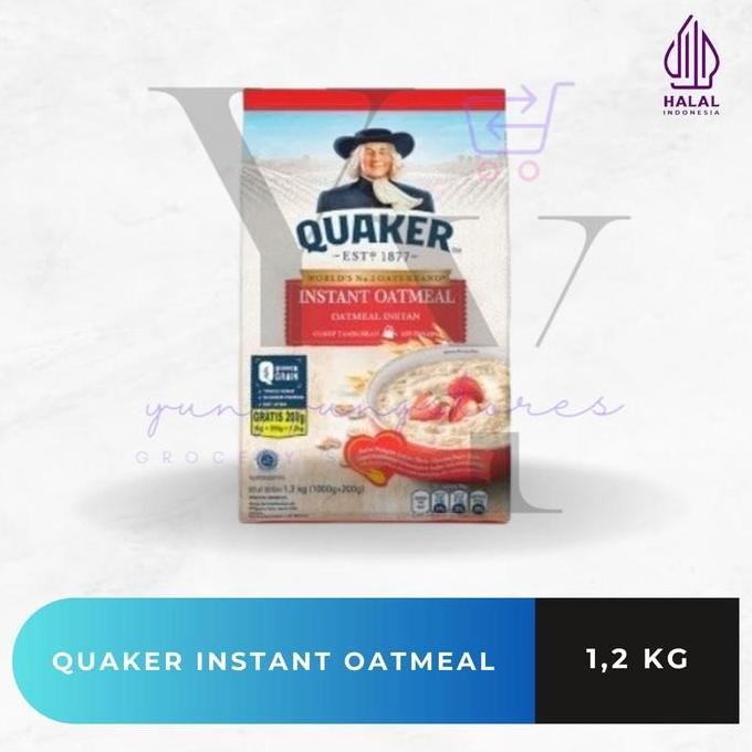 

Quaker Oat Instant Oatmeal Merah 1200 Gram / 1,2 Kg Terbaru