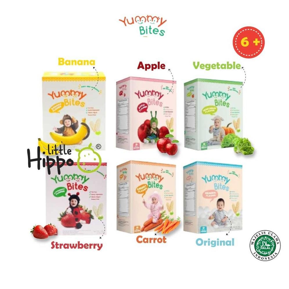 Yummy Bites Baby Rice Crackers ( 6mo+, diatas 6 bulan) / Snack MPASI / Snack Bayi / Snack Anak / Cem