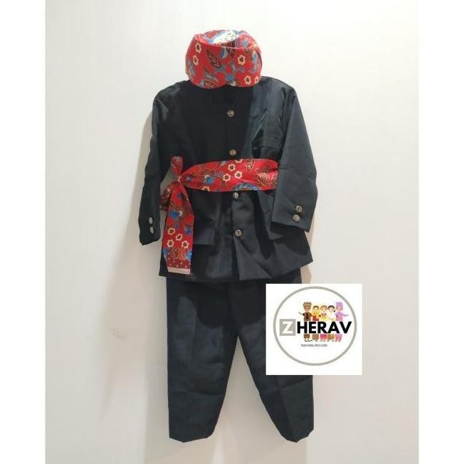 Baju Pakaian Adat Busana Adat Betawi Abang Jakarta Anak Tk Sd All Size