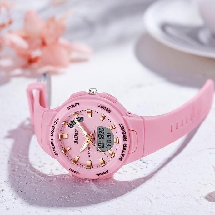 Biden Jam Tangan Wanita Olahraga Multifungsi Tali Silikon Anti Air