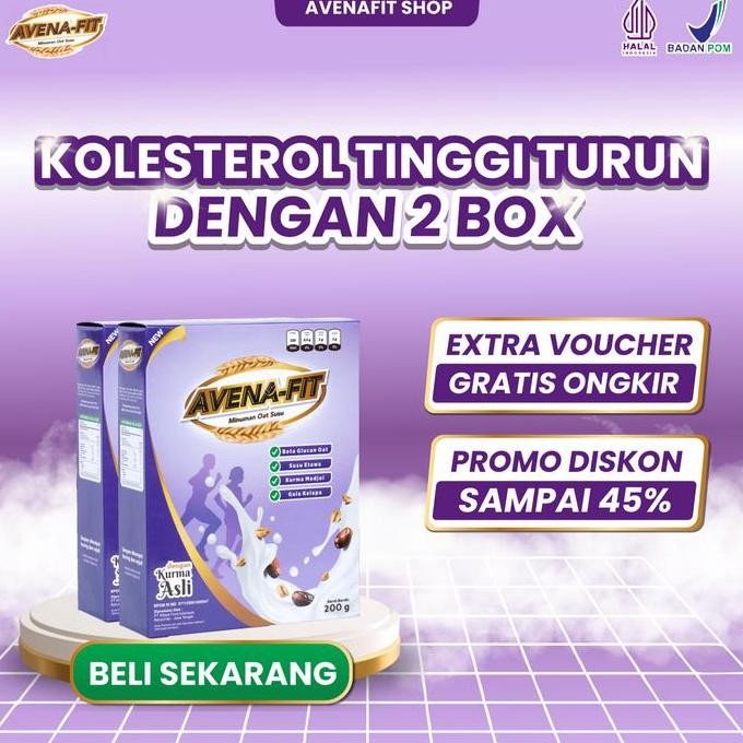 

Avenafit Minuman Oat Untuk Jaga Kolesterol & Pengganti Sarapan - Paket 2 Box - Oat, Food Sereal Oatmeal Cereal Granola Best Seller