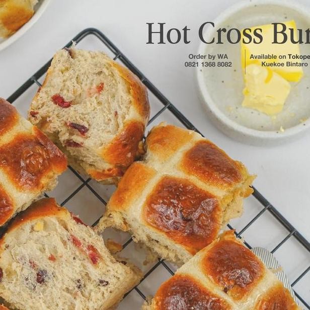 

Hot Cross Bun Roti Bun Siap Santap Buah Kering Tanpa Pengawet Kuekoe