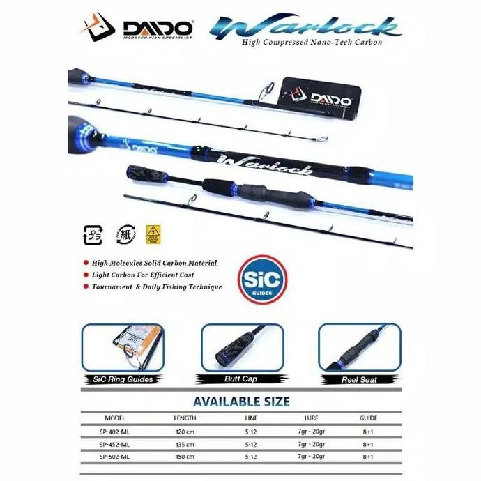 '' joran daido solid carbon warlock pilihan 120 135 150 cm ''