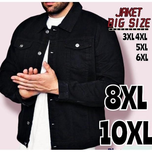 jaket jeans pria super big size jumbo 4XL 5XL 6XL 7XL 8XL 9XL 10XL daps