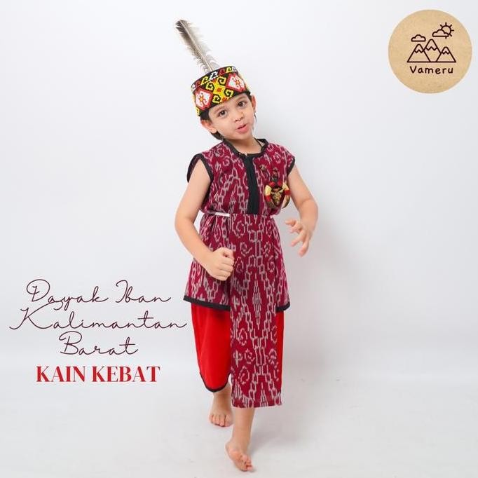 BAJU ADAT ANAK DAYAK IBAN LAKI LAKI KALIMANTAN BARAT