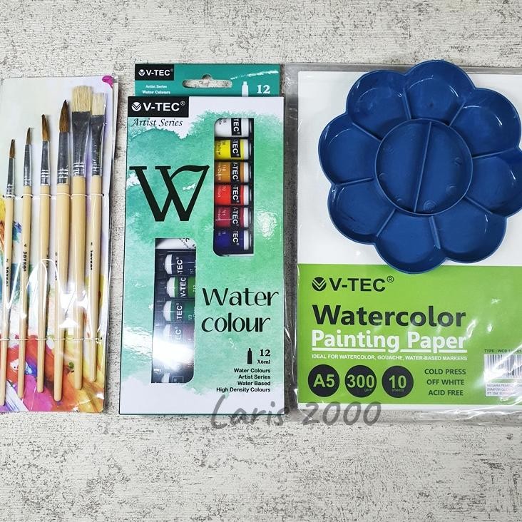 

Paket Lukis Cat Air / Water Color 12 Warna V-tec SV9