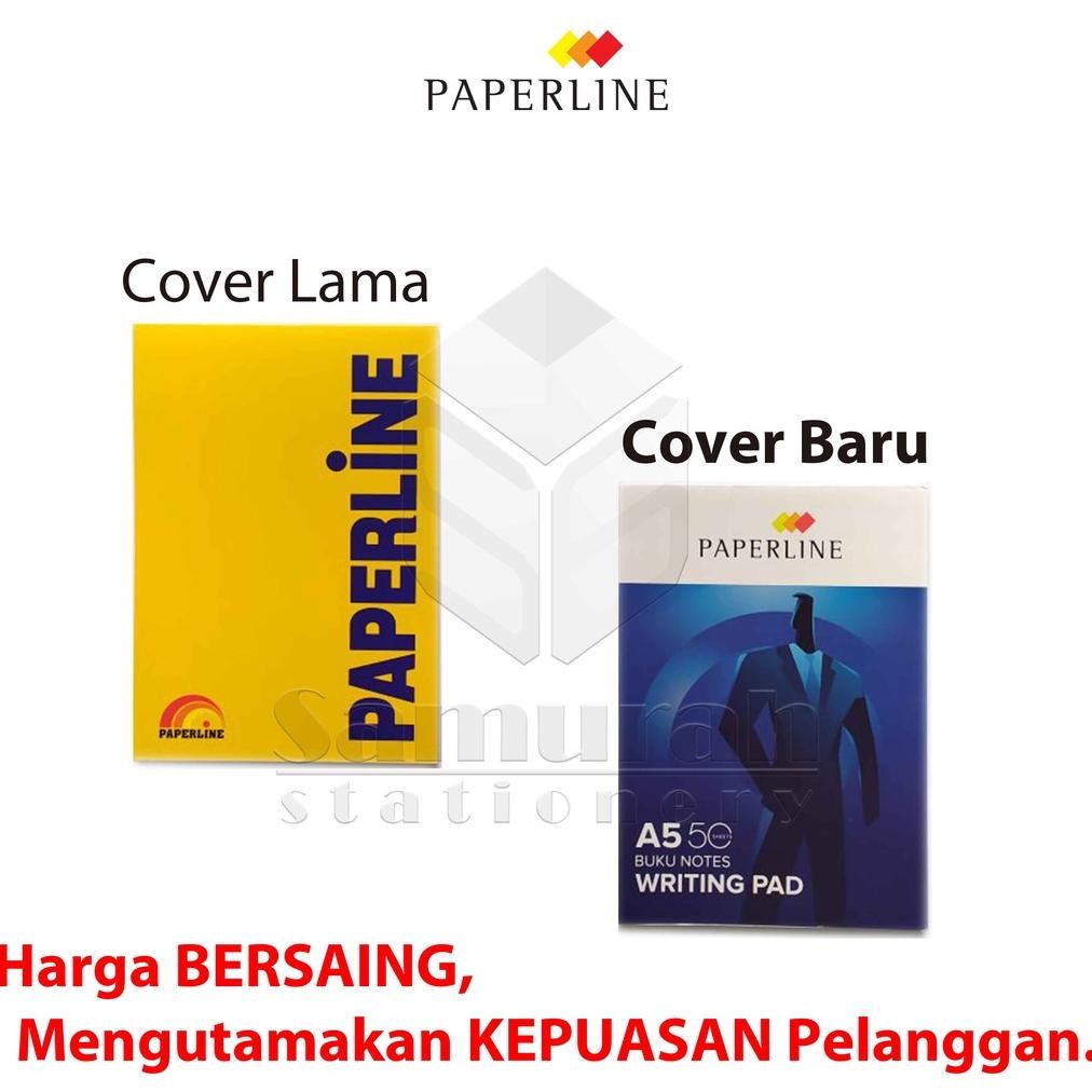 

Block Note Garis Paperline A5 ( 1 Pack = 5 Buku ) / Buku Pad Ukuran A5 / Blok Notes Flip Over Pad / Writing Memo SV9