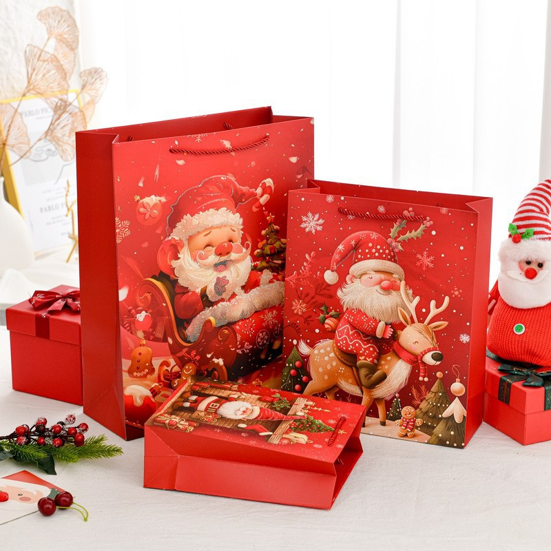

PAOPAO Paperbag Merry Christmas Bunga Flower Natal Snowman Santa Manik Manik Premium