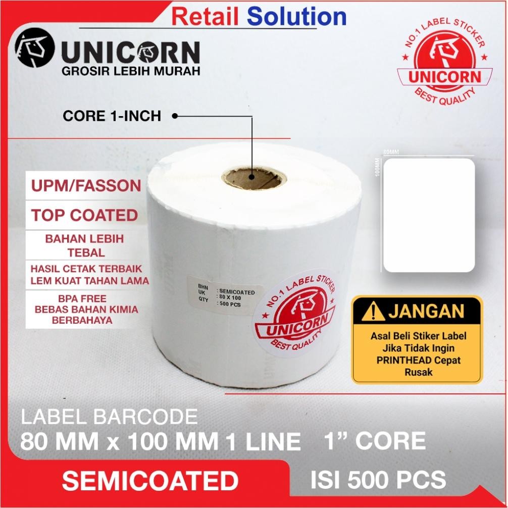 

Stiker Label Barcode Semicoat 80x100 mm / 80 x 100 mm / 80x100mm SV9