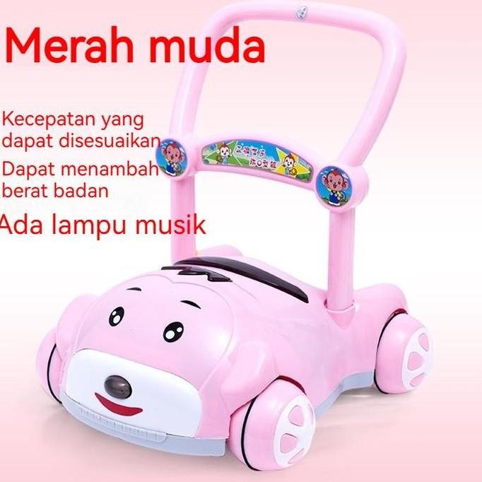 [LARIS] Troli pejalan kaki dalam ruangan bayi 2-in-1 bayi belajar berjalan mainan anti-kaki anti-rol