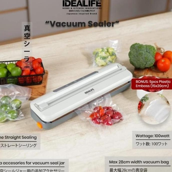 Idealife food vaccum Sealer il 600 A original garansi resmi