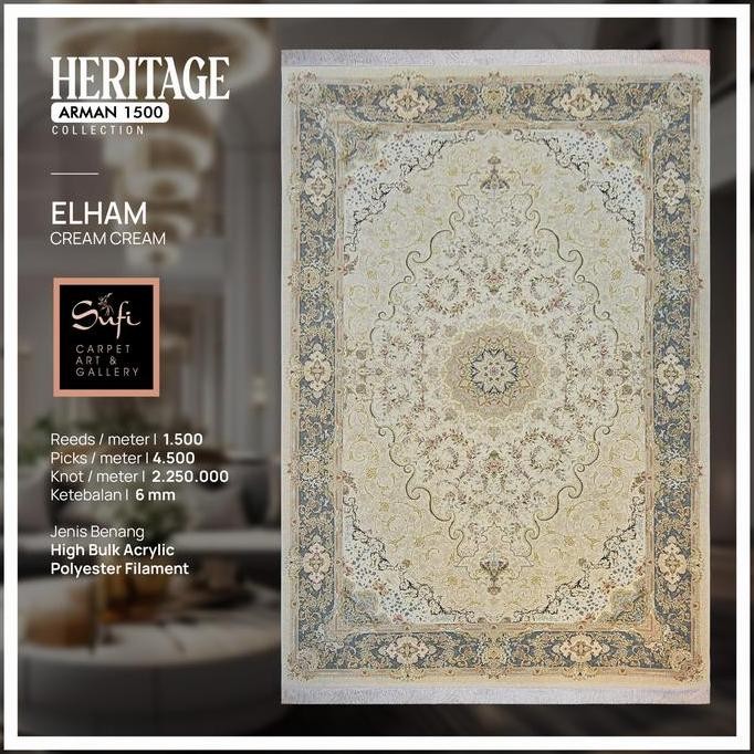 Karpet Lantai Tebal Lembut Classic Arman 200x300 Cm