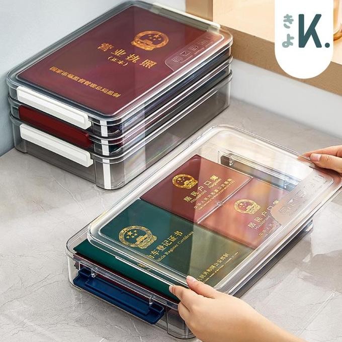 

KYO Transparent document storage box A4 Plastic office container
