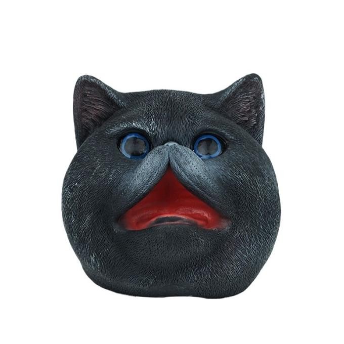 TERLARIS KKV - NEW CANNA EXOTIC SHORTHAIR CAT HAND PUPPET HEAD (BLACK) X326 160G