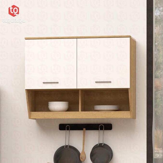 TERMURAH - DERYL Lemari / Rak / Bufet Gantung Dapur Kitchen Wall Cabinet 2 Pintu