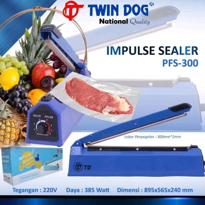 Pres plastik TD / Impulse Sealer TD Twindog - 20 cm dan 30cm - Twindog TD