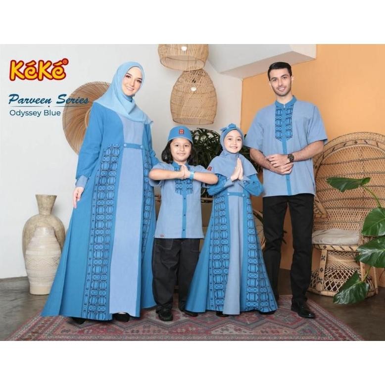 SARIMBIT KEKE TERBARU 2022 / PARVEEN SERIES ODYSSEY BLUE KEKE / SARIMBIT KELUARGA LEBARAN 2022 / BAJ