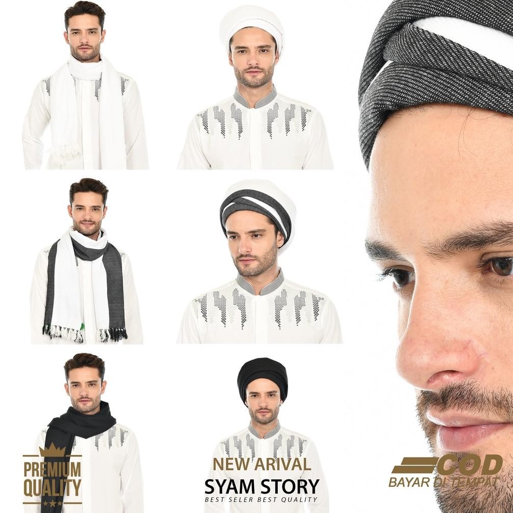 SORBAN PANJANG PREMIUM MOTIF DOBBY / Sorban Imamah / sorban polos panjang AST