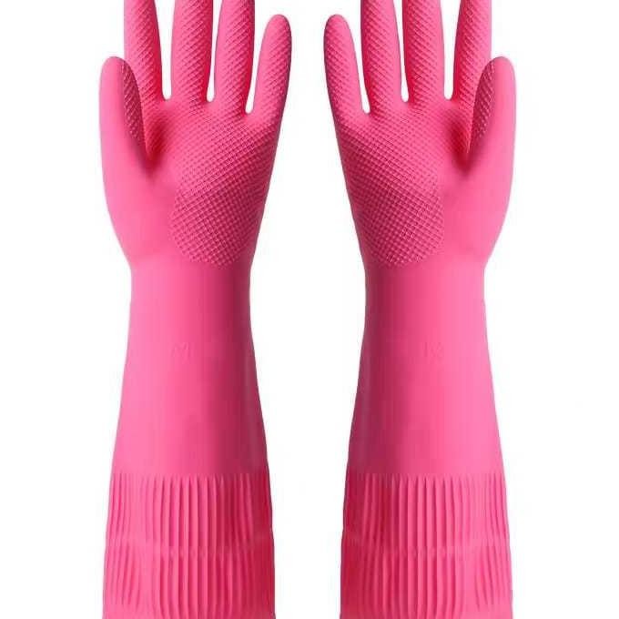 Magenta Sarung Tangan Cuci Piring Pelindung Tangan Size 38Cm