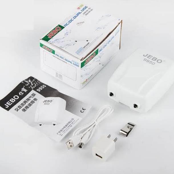 Terbaru Aerator USB Jebo 9950,Jebo,9950,-,Pompa AC/DC Portable Pancing & Kolam
