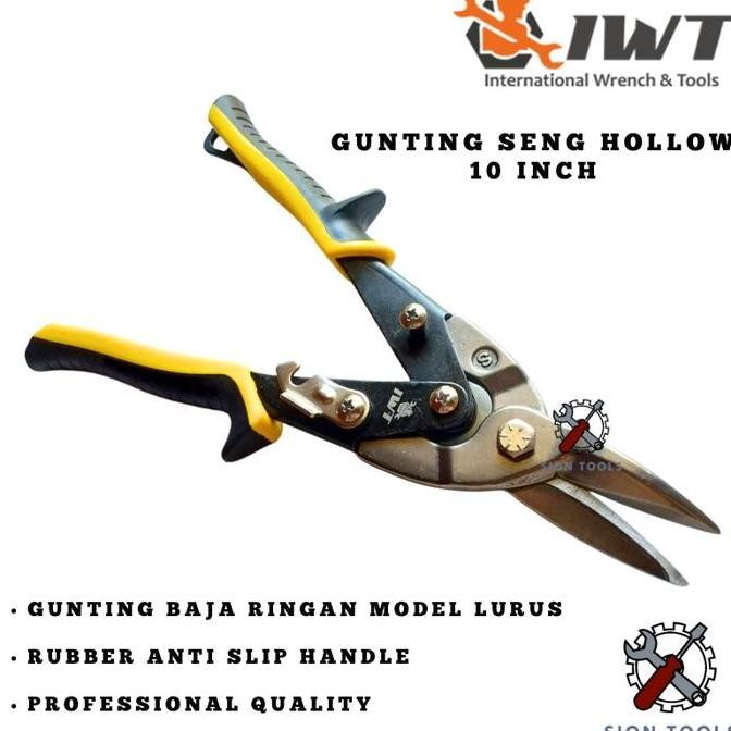 Sale Iwt Gunting Seng Baja Ringan Holo Lurus 10 Inch Aviation Snips 10"