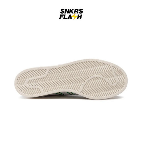 ADIDAS Superstar White Off White Green Sepatu Sneakers Pria - GX9878 - Size 40.7