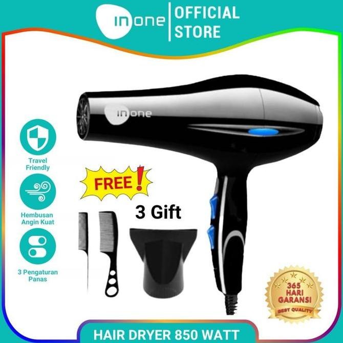 Inone Hairdryer Ionic 800W Pengering Rambut Air Blower Cepat Kering Mesin Catokan