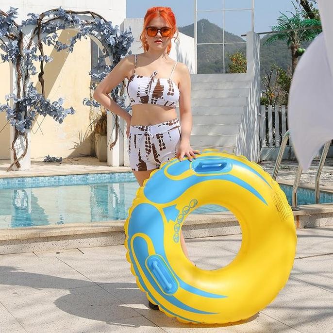 Pelampung Ban Renang Kolam Arus Kuning Single Double Anak Dewasa