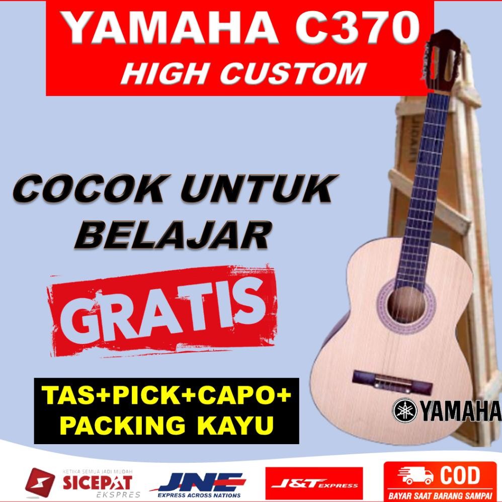 baru gitar akustik yamaha c370 classic nylon gitar nilon untuk pemula