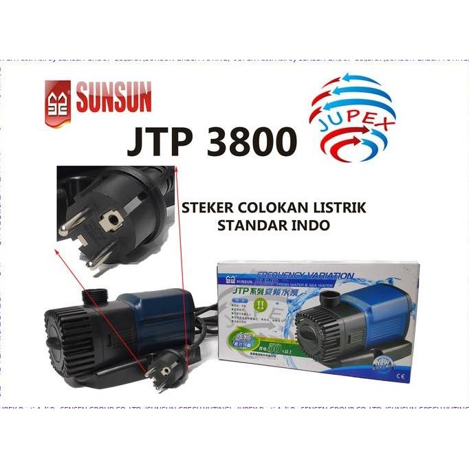 Water Pump Sunsun Jtp 3800 Pompa Ikan Kolam Aquarium Kolam Hydroponik