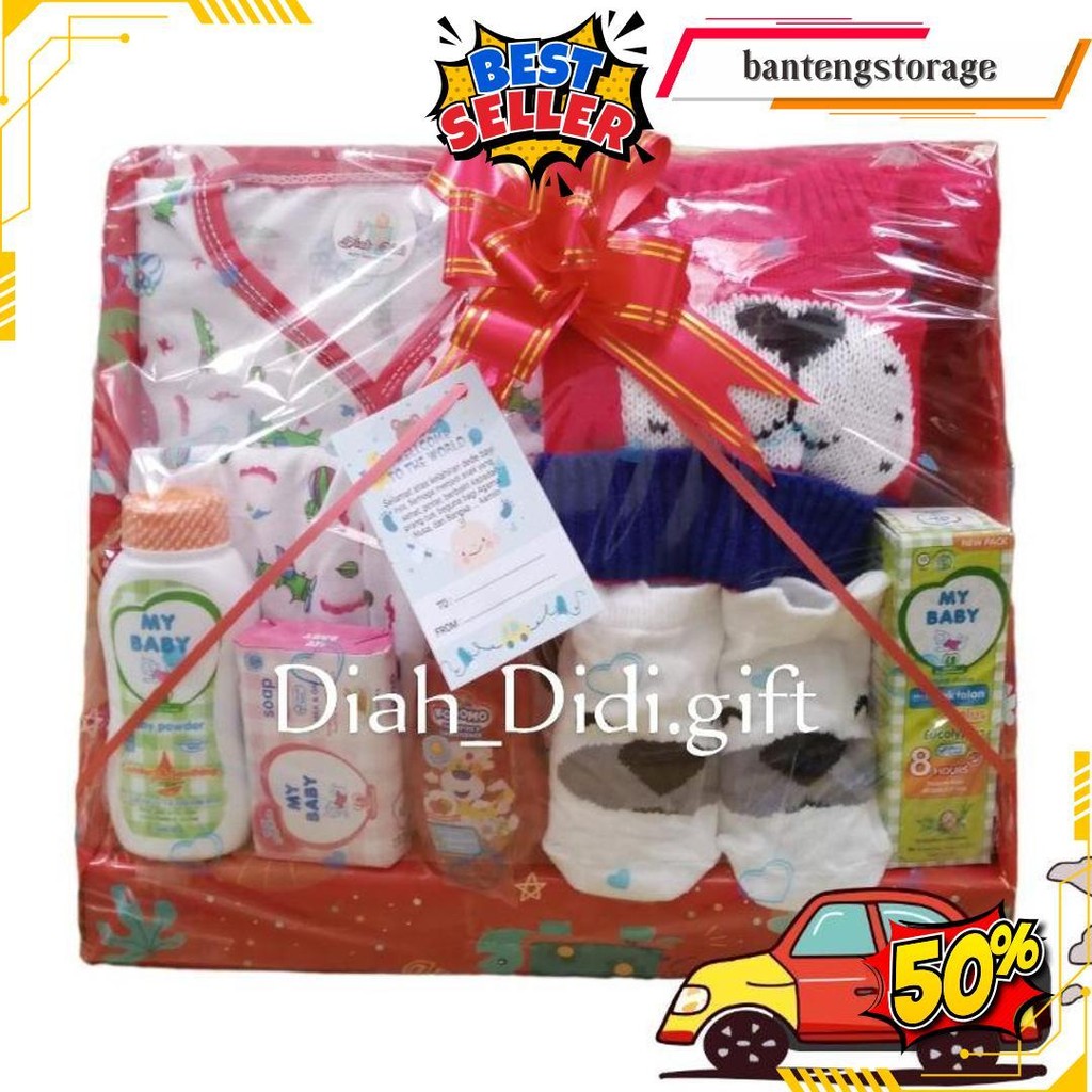 Parcel Jumbo Komplit Setelan Panjang Bayi Laki-Laki Perempuan Set Topi Rajut Siap Kirim