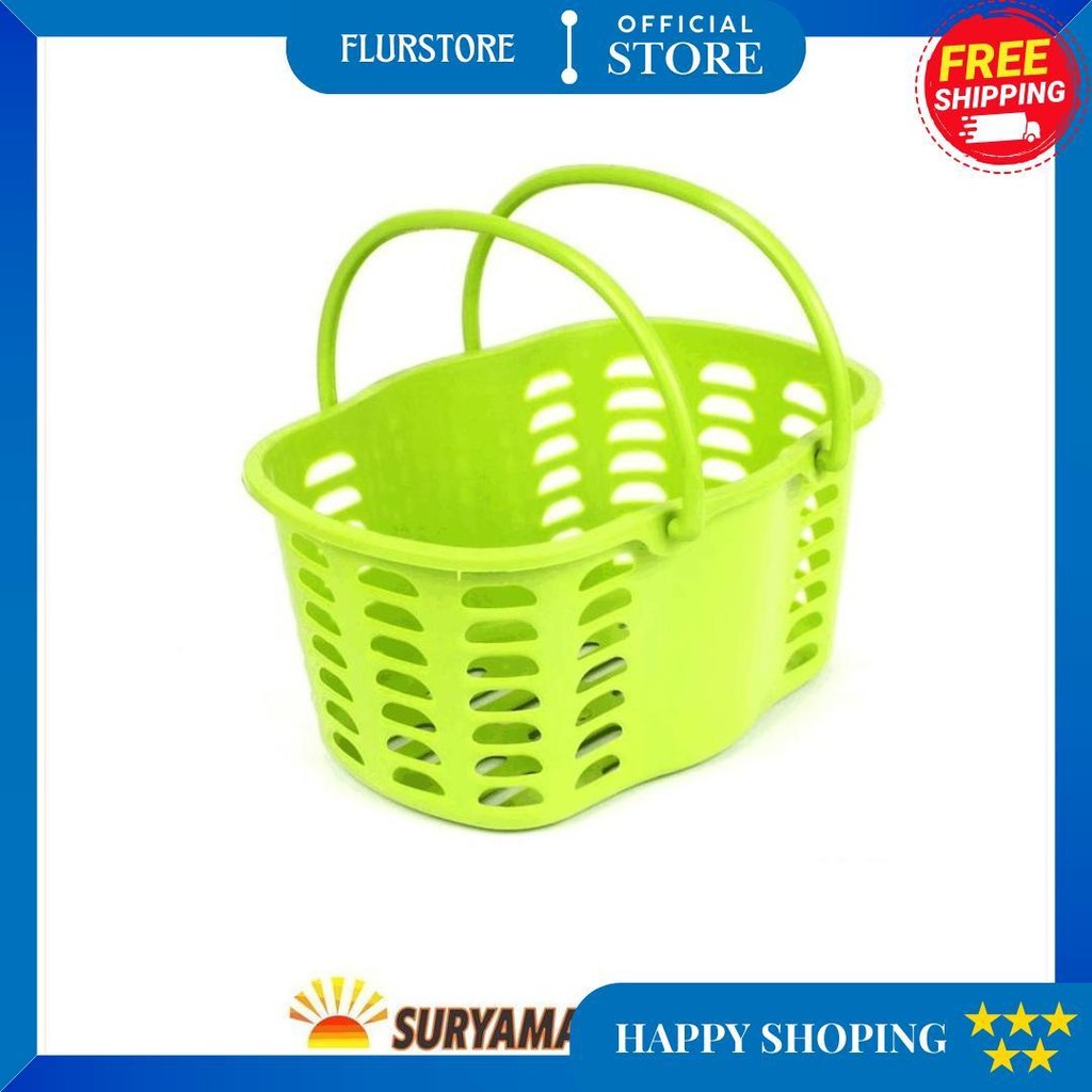 Keranjang Buah Sayur Plastik Persegi Kecil Serbaguna Segi Termurah